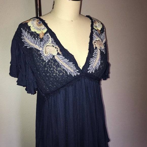 Free People Tops - Free People Embroidered Blouse